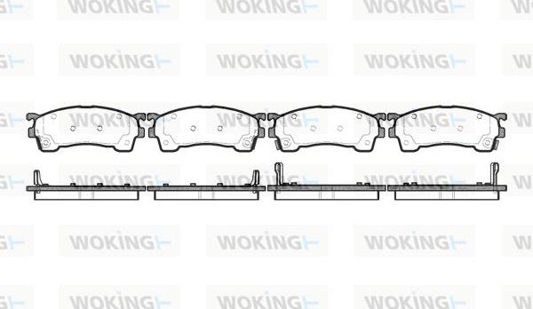 Woking P5153.04 - Kit de plaquettes de frein, frein à disque cwaw.fr