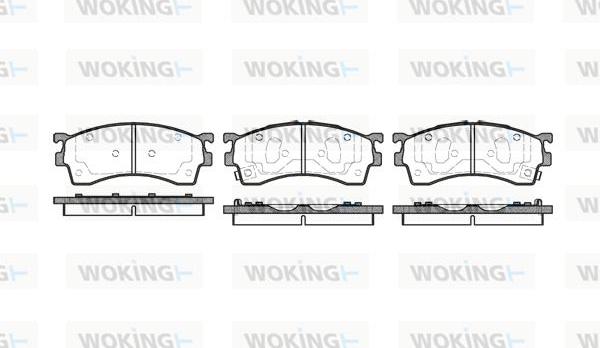 Woking P5153.12 - Kit de plaquettes de frein, frein à disque cwaw.fr