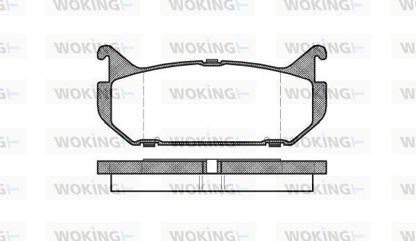 Woking P5163.00 - Kit de plaquettes de frein, frein à disque cwaw.fr