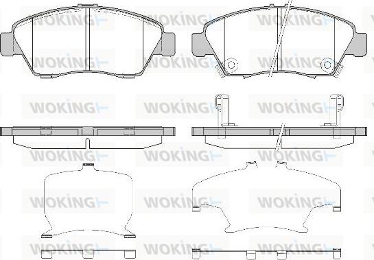 Woking P5183.32 - Kit de plaquettes de frein, frein à disque cwaw.fr