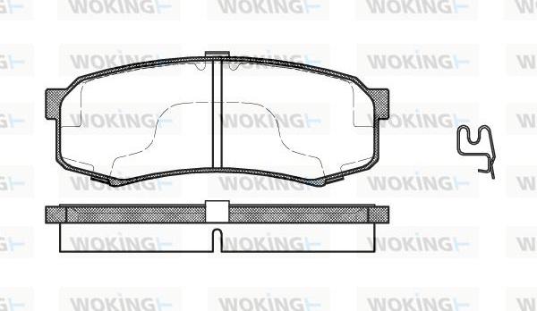 Woking P5133.04 - Kit de plaquettes de frein, frein à disque cwaw.fr