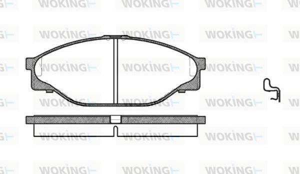 Woking P5123.20 - Kit de plaquettes de frein, frein à disque cwaw.fr