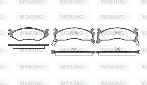 Woking P5843.02 - Kit de plaquettes de frein, frein à disque cwaw.fr