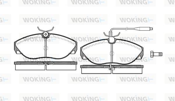 Woking P5863.02 - Kit de plaquettes de frein, frein à disque cwaw.fr