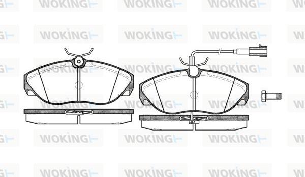 Woking P5863.11 - Kit de plaquettes de frein, frein à disque cwaw.fr