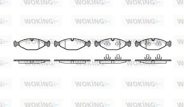 Woking P5813.00 - Kit de plaquettes de frein, frein à disque cwaw.fr