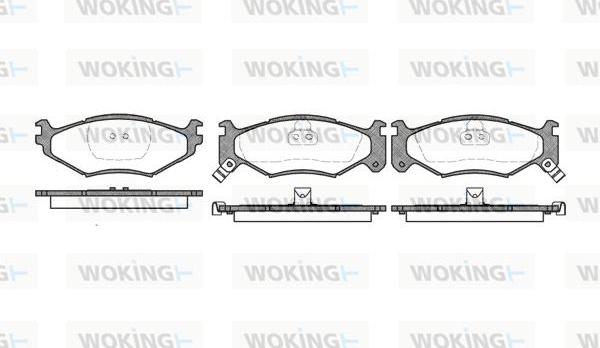 Woking P5833.02 - Kit de plaquettes de frein, frein à disque cwaw.fr