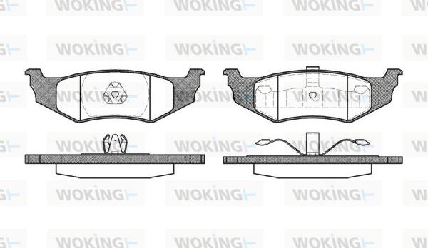 Woking P5823.40 - Kit de plaquettes de frein, frein à disque cwaw.fr