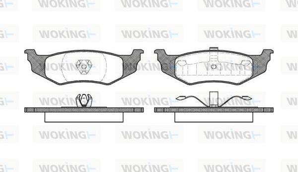 Woking P5823.00 - Kit de plaquettes de frein, frein à disque cwaw.fr