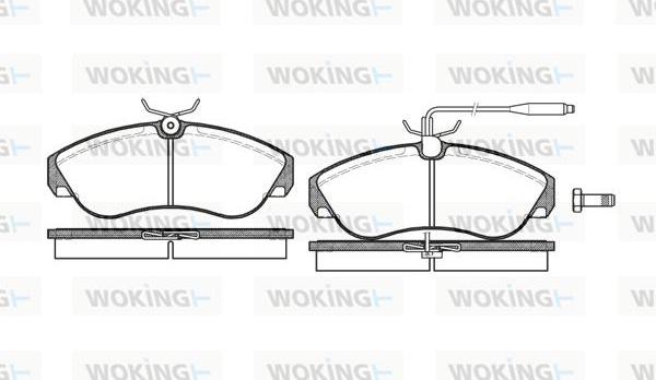 Woking P5873.02 - Kit de plaquettes de frein, frein à disque cwaw.fr