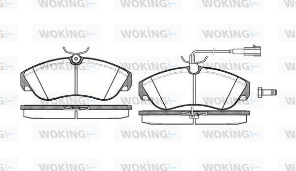 Woking P5873.11 - Kit de plaquettes de frein, frein à disque cwaw.fr