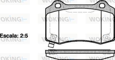 Woking P5343.54 - Kit de plaquettes de frein, frein à disque cwaw.fr