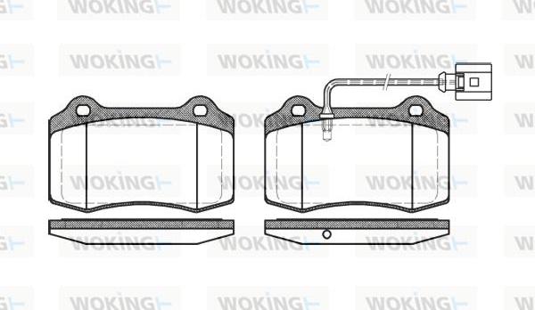 Woking P5343.01 - Kit de plaquettes de frein, frein à disque cwaw.fr