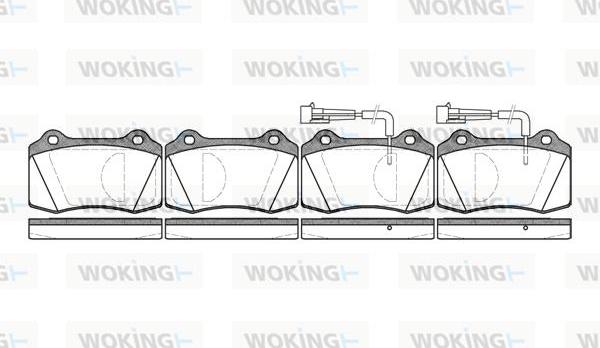 Woking P5343.02 - Kit de plaquettes de frein, frein à disque cwaw.fr