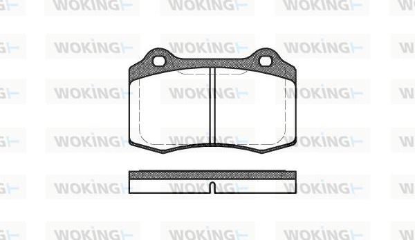 Woking P5343.30 - Kit de plaquettes de frein, frein à disque cwaw.fr