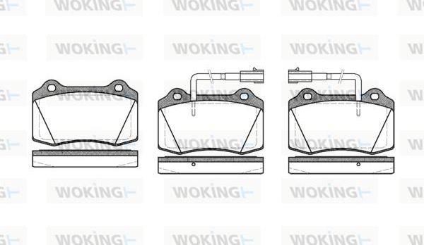 Woking P5343.32 - Kit de plaquettes de frein, frein à disque cwaw.fr