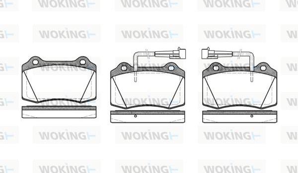 Woking P5343.22 - Kit de plaquettes de frein, frein à disque cwaw.fr