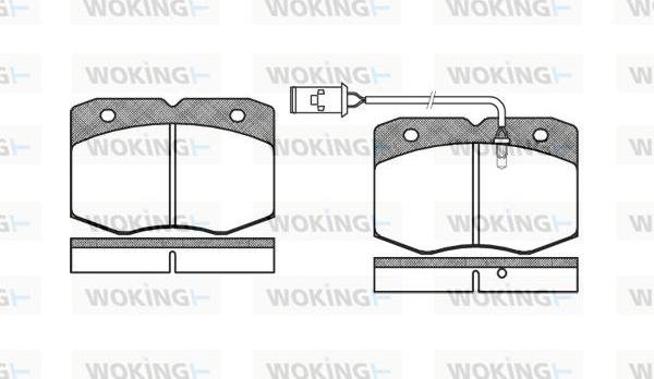 Woking P5353.02 - Kit de plaquettes de frein, frein à disque cwaw.fr