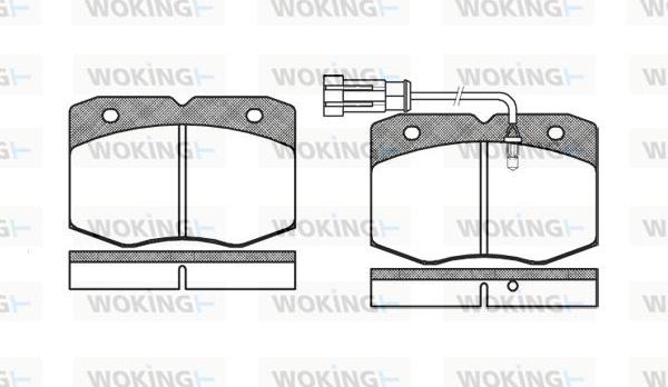 Woking P5353.12 - Kit de plaquettes de frein, frein à disque cwaw.fr