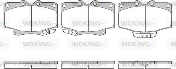 Woking P5303.04 - Kit de plaquettes de frein, frein à disque cwaw.fr