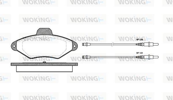 Woking P5383.04 - Kit de plaquettes de frein, frein à disque cwaw.fr