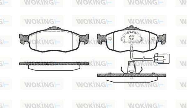 Woking P5323.02 - Kit de plaquettes de frein, frein à disque cwaw.fr