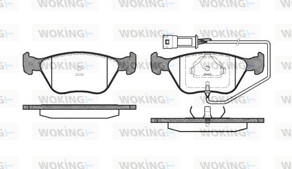 Woking P5373.02 - Kit de plaquettes de frein, frein à disque cwaw.fr