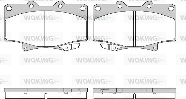 Woking P5293.04 - Kit de plaquettes de frein, frein à disque cwaw.fr