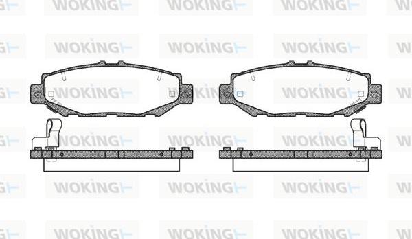 Woking P5243.04 - Kit de plaquettes de frein, frein à disque cwaw.fr