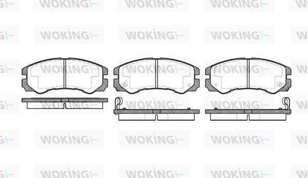 Woking P5253.02 - Kit de plaquettes de frein, frein à disque cwaw.fr