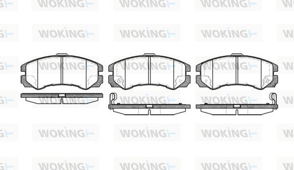 Woking P5253.22 - Kit de plaquettes de frein, frein à disque cwaw.fr