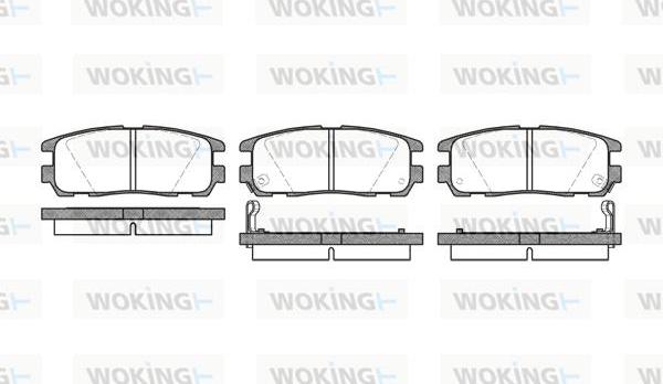 Woking P5263.02 - Kit de plaquettes de frein, frein à disque cwaw.fr