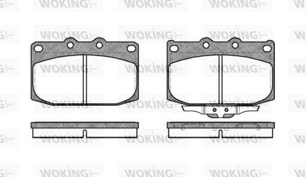 Woking P5283.02 - Kit de plaquettes de frein, frein à disque cwaw.fr