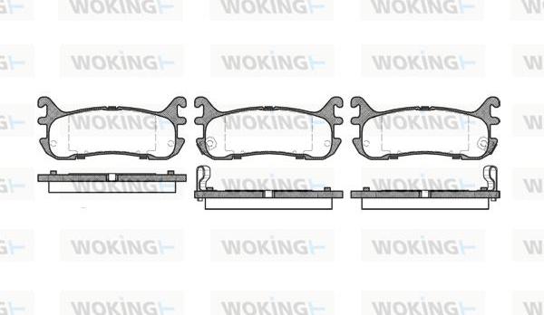 Woking P5793.02 - Kit de plaquettes de frein, frein à disque cwaw.fr