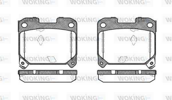 Woking P5753.04 - Kit de plaquettes de frein, frein à disque cwaw.fr