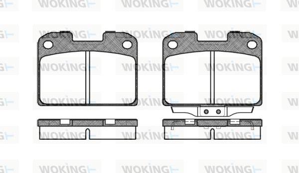 Woking P5763.00 - Kit de plaquettes de frein, frein à disque cwaw.fr