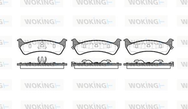 Woking P5703.02 - Kit de plaquettes de frein, frein à disque cwaw.fr