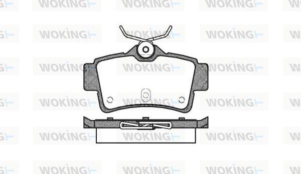 Woking P5723.00 - Kit de plaquettes de frein, frein à disque cwaw.fr