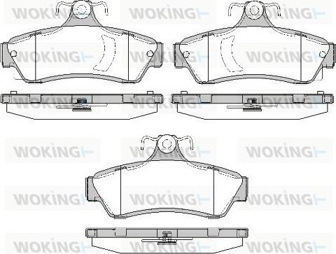 Woking P6993.40 - Kit de plaquettes de frein, frein à disque cwaw.fr