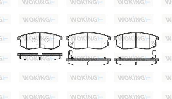 Woking P6493.02 - Kit de plaquettes de frein, frein à disque cwaw.fr