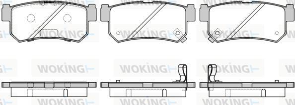 Woking P6463.42 - Kit de plaquettes de frein, frein à disque cwaw.fr