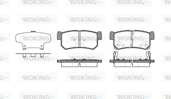 Woking P6463.62 - Kit de plaquettes de frein, frein à disque cwaw.fr