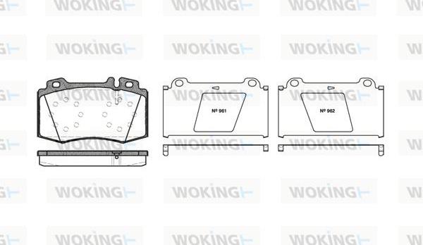 Woking P6693.00 - Kit de plaquettes de frein, frein à disque cwaw.fr