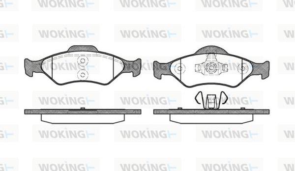 Woking P6653.00 - Kit de plaquettes de frein, frein à disque cwaw.fr