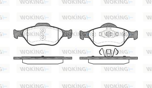 Woking P6663.00 - Kit de plaquettes de frein, frein à disque cwaw.fr