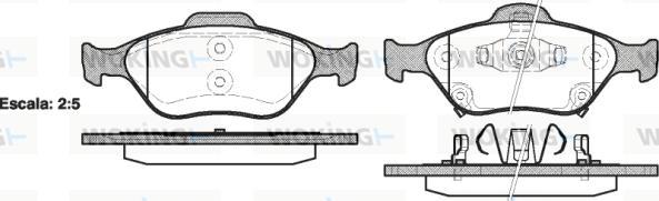 Woking P6663.12 - Kit de plaquettes de frein, frein à disque cwaw.fr