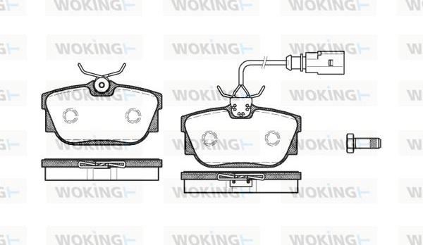 Woking P6673.01 - Kit de plaquettes de frein, frein à disque cwaw.fr