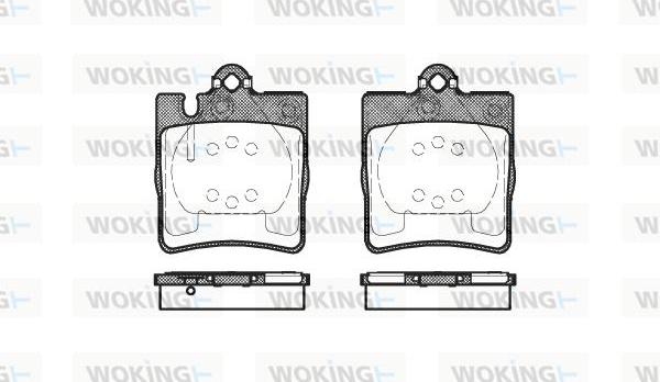 Woking P6093.10 - Kit de plaquettes de frein, frein à disque cwaw.fr