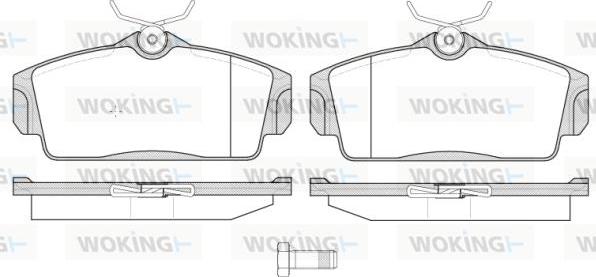 Woking P6043.10 - Kit de plaquettes de frein, frein à disque cwaw.fr