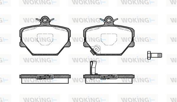 Woking P6053.02 - Kit de plaquettes de frein, frein à disque cwaw.fr